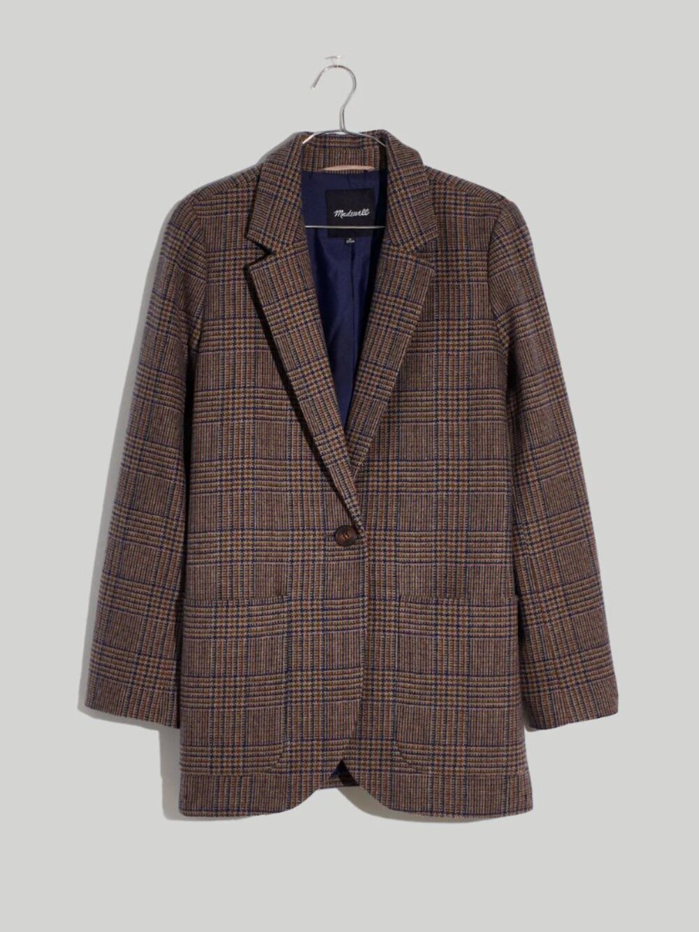 Madewell Larsen Blazer in Hawsell Plaid